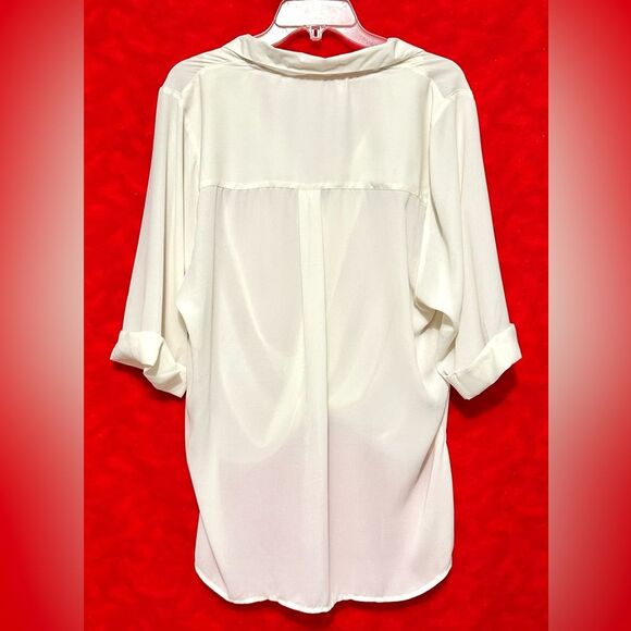 Olive & Oak Ivory Infinity Blouse Women’s Large NWT - Picture 2 of 2